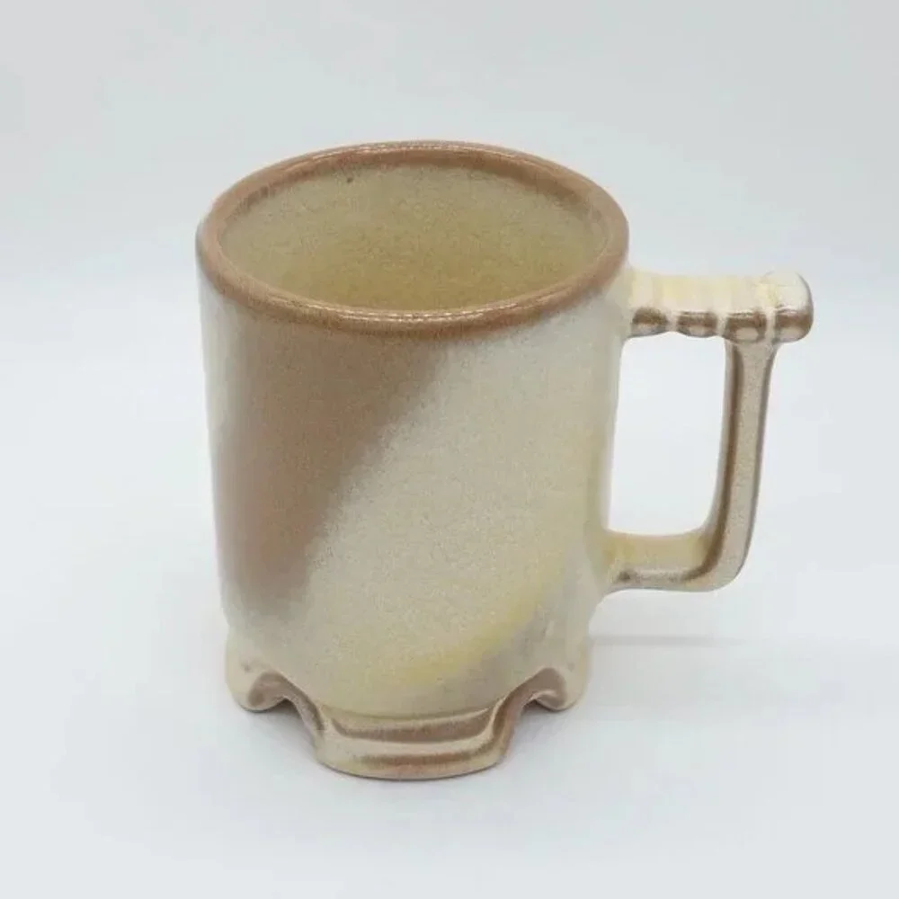 Vintage Set of Frankoma 6J Plainsman Desert Gold Teapot and Mug for Tea Coffee